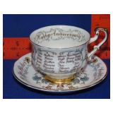 Paragon "Happy Anniversary" Cup w/ Saucer