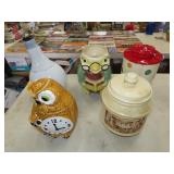 5 Cookie Jars - Damaged