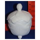 Fostoria Grape Leaf Milk Glass Candy Dish