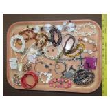 Tray Lot of Cotume Jewelry