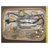 Tray Lot of Costume Jewelry
