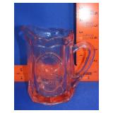 Tiara Pink Glass Nursery Rhyme Pitcher