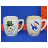 1960's Donald Duck & Ludwig Drake Mugs