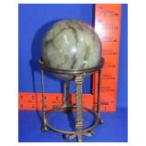 Marble Sphere ob Brass Stand