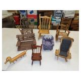 Lot of Doll & Miniature Furniture