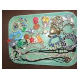 Tray Lot of Costume Jewelry