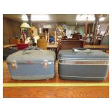 2 Vintage Luggage Make Up Cases