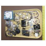 Tray Lot of Costume Jewelry