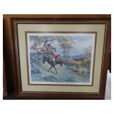 Sam Savitt Huntscene Framed Print - 30"x26"