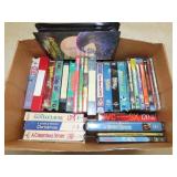 Box of VHS & DVD's
