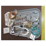 Tray Lot of Costume Jewelry
