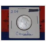 1872 Canadian Quarter - 92.5% Silver