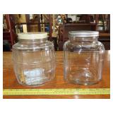 2 Glass Storage Jars
