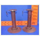 Pair of Metal Candle Holders