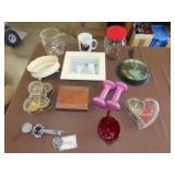 table Lot w/ Glassware, Household, Etc
