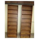 2 Wood Bookshelfs