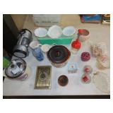 Table Lot of Glassware & Household