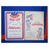 2 Vintage Oakboro 4th of July Programs