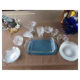 Table Lot of Clear Glass