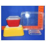 Pyrex Refrigerator Dishes w/ Extra Lids