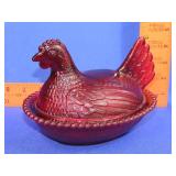 Indiana Ruby Red Hen on Nest - 7"