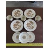10pc Fitz & Floyd "Golden Heron"