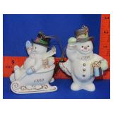 2 Lenox Snowmen Ornaments