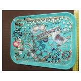 Tray Lot of Costume Jewelry