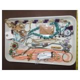 Tray Lot of Costume Jewelry