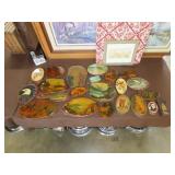 Lot of Wood Wall Art