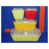 Set of 4 Pyrex Refrigerator Dishes