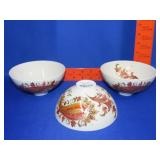 3 Lenox Burnished Amber Treat Bowls - 5.5"