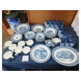 69pc of Currier & Ives Dinnerware