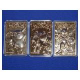 3  - 1999 Pokeman Gold Plated Cards