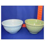 2 Pottery Mixing Bowls