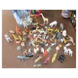 Lot of Toy Animals w/ Tin