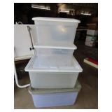4 Plastic Tubs w/ Lids