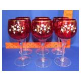 6 Handpainted Glasses