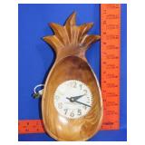 Wood Pineapple Bowl Clock