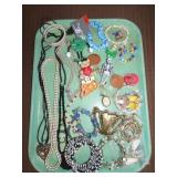Tray Lot of Costume Jewelry