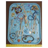Tray Lot of Costume Jewelry