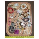 Tray Lot of Cotume Jewelry