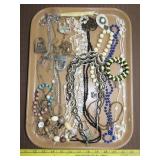 Tray Lot of Costume Jewelry