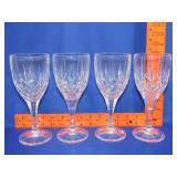 4 Gorham Lady Anne Crystal Goblets