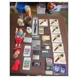 Table Lot w/ Watches, Calculators, Etc