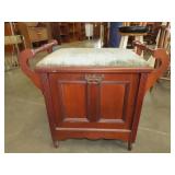 Eastlake  Padded Top Record Storage Stool