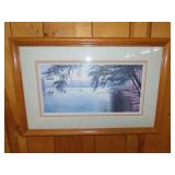 Framed Lake Scene - 30x19