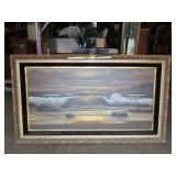 Warren Reynolds Ocean Scene Oil on Canvas