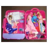Barbie Case w/ Dolls & Accessories
