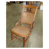 Antique Walnut Cane Bottom Rocker